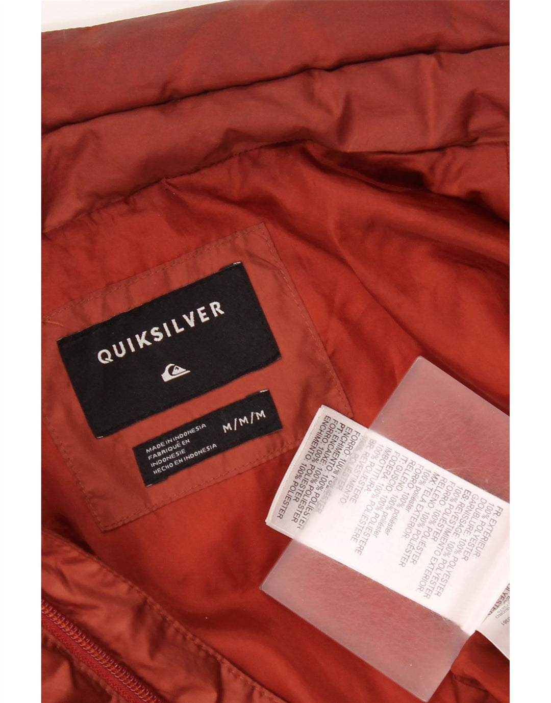 Quiksilver Herren Wattierte Jacke UK 38 Mittelbraunes Polyester