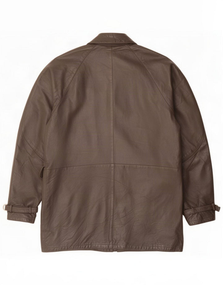 Vintage Herren Lederjacke IT 52 XL Grau