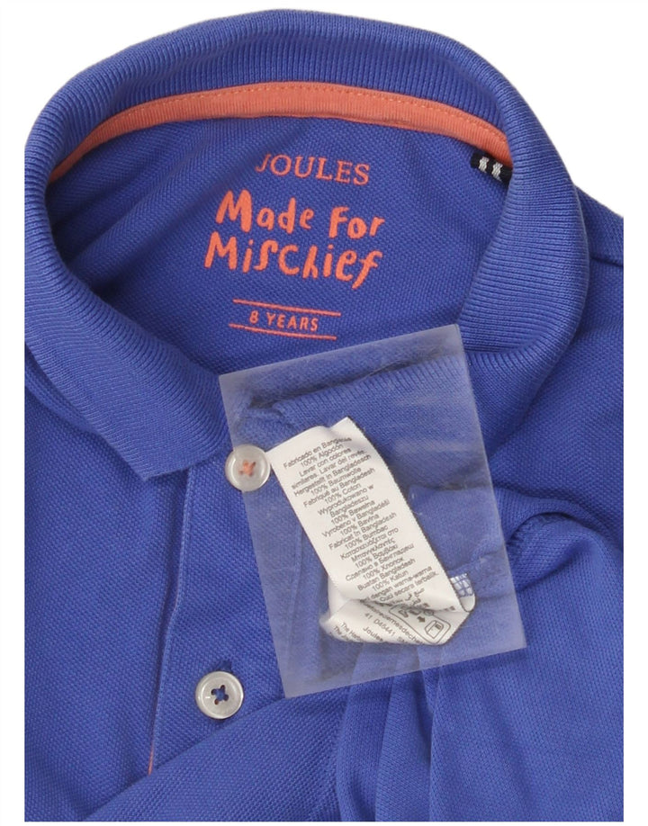 JOULES Jungen-Poloshirt, 7–8 Jahre, blaue Baumwolle