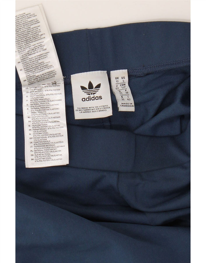 Adidas Damen Graphic Leggings UK 10 Small Marineblau Polyester