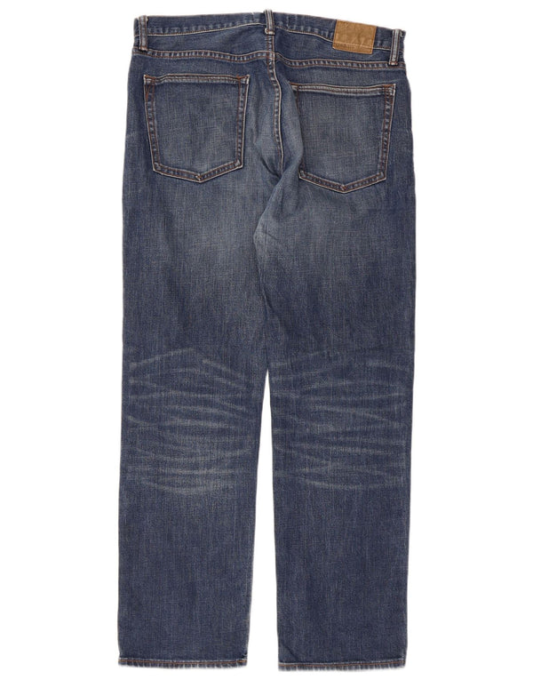 Gap Damen Straight Jeans W32 L30 Blaue Baumwolle