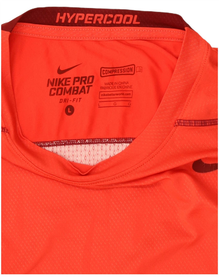 Nike Herren Dri Fit T-Shirt-Oberteil, groß, rot, Farbblock