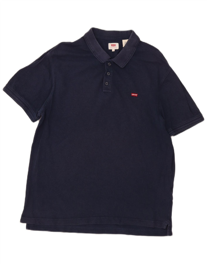 Levi's Herren-Poloshirt XL aus marineblauer Baumwolle