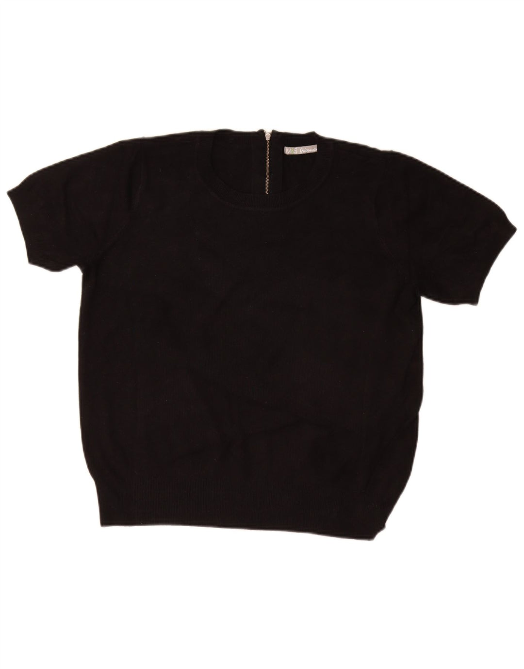 MARKS & SPENCER Damen-Pullover mit Rundhalsausschnitt, Gr. 40, Größe L, Schwarz