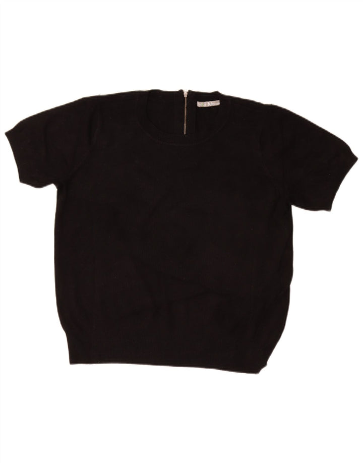 MARKS & SPENCER Damen-Pullover mit Rundhalsausschnitt, Gr. 40, Größe L, Schwarz