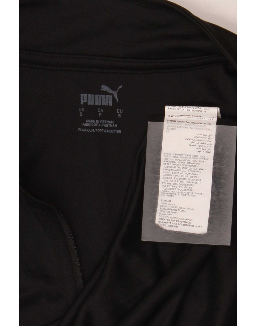 Puma Herren Lombardia Uno Graphic Zip Neck Pullover Trainingsanzug Top Small Schwarz