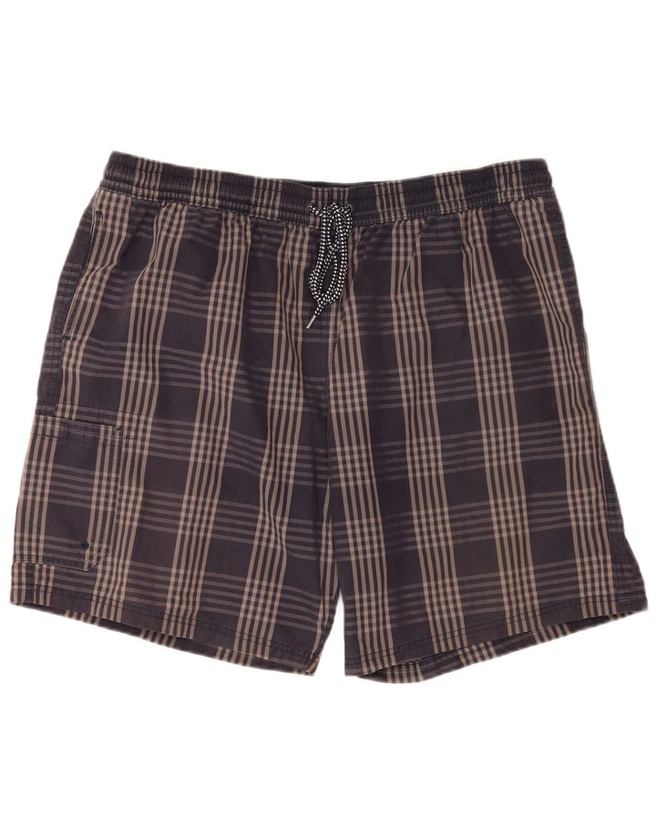 Marks & Spencer Herren Cargo-Badeshorts 2XL Marineblau kariert Baumwolle