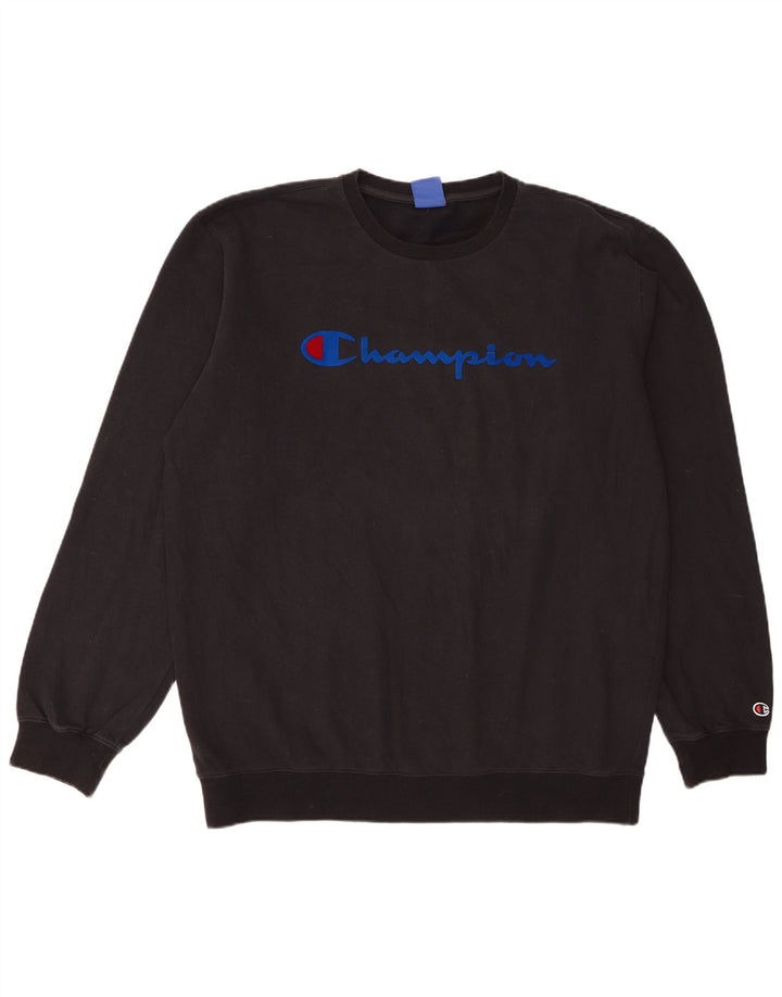 Champion Herren-Sweatshirt mit Grafik, 2XL, schwarze Baumwolle