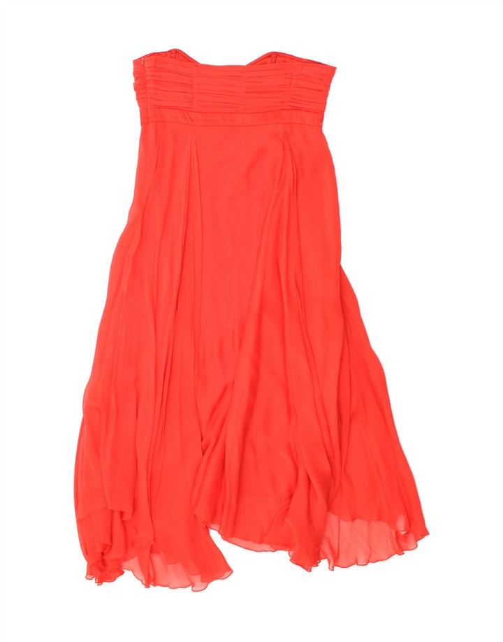 VINTAGE Womens Strapless Dress EU 38 Medium Red Vintage Vintage and Second-Hand Vintage from Messina Hembry 