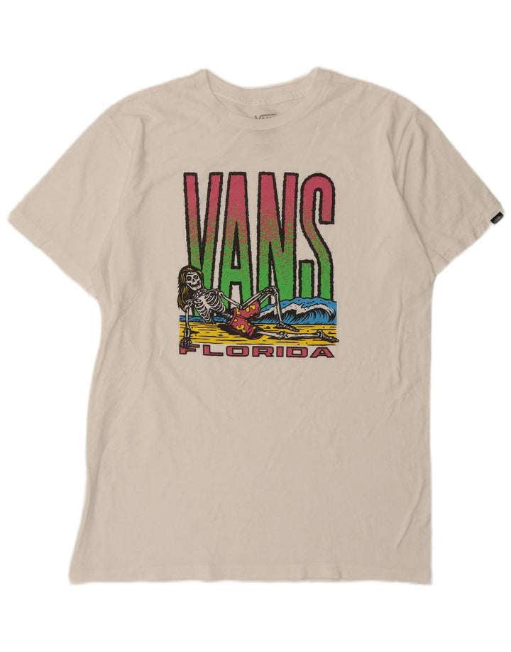 Vans Herren-T-Shirt mit klassischer Passform und Grafik, mittelweiße Baumwolle