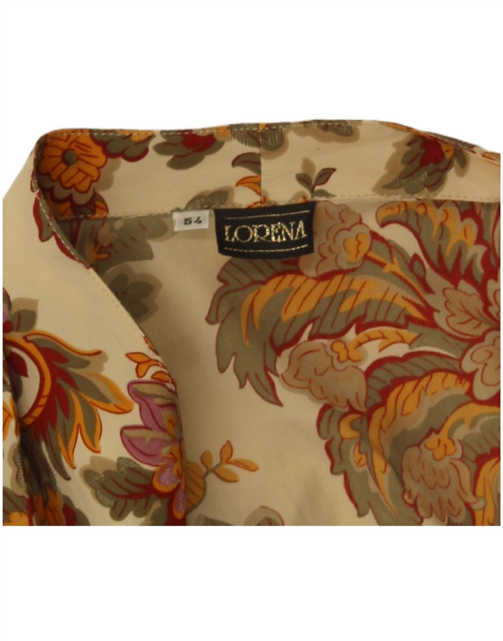 Lorena Damen Hemdbluse IT 54 2XL Beige Paisley