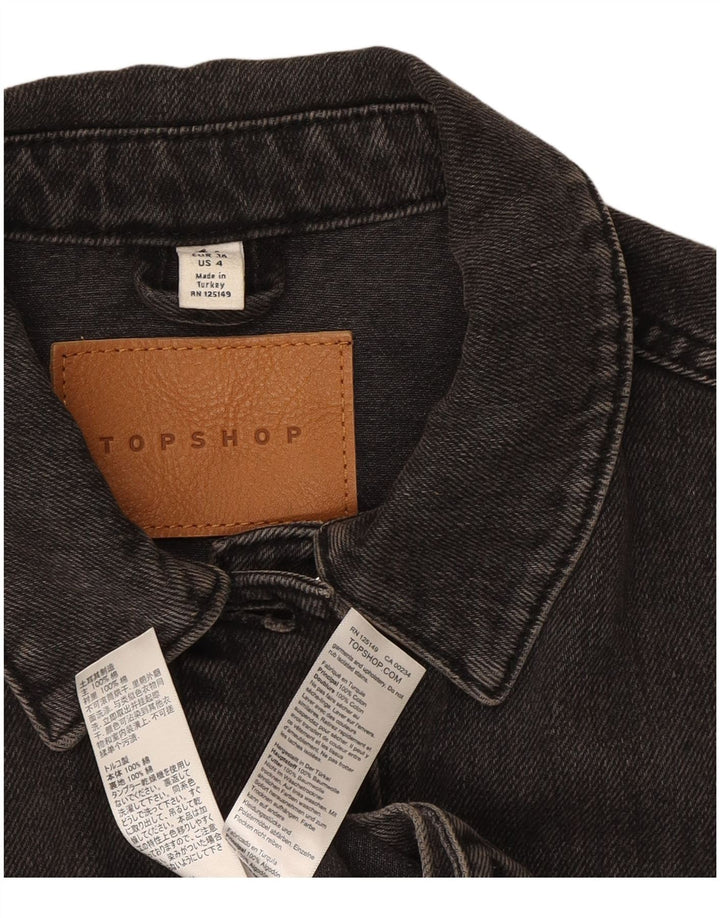 Topshop Damen-Jeansjacke in Übergröße, Größe S, Größe S, Grau, Baumwolle