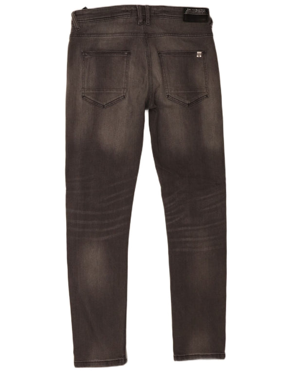 Zara Herren Slim Jeans EU 42 Large W32 L30 Graue Baumwolle