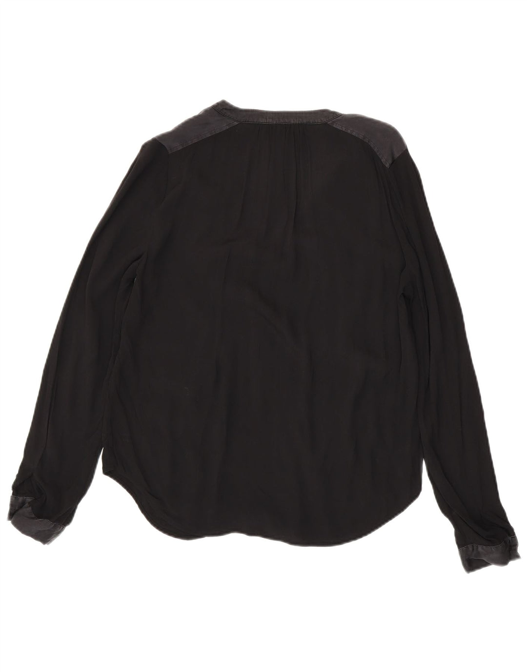 Tommy Hilfiger Damen-Bluse, übergroß, langärmelig, US-Größe 4, klein, Schwarz
