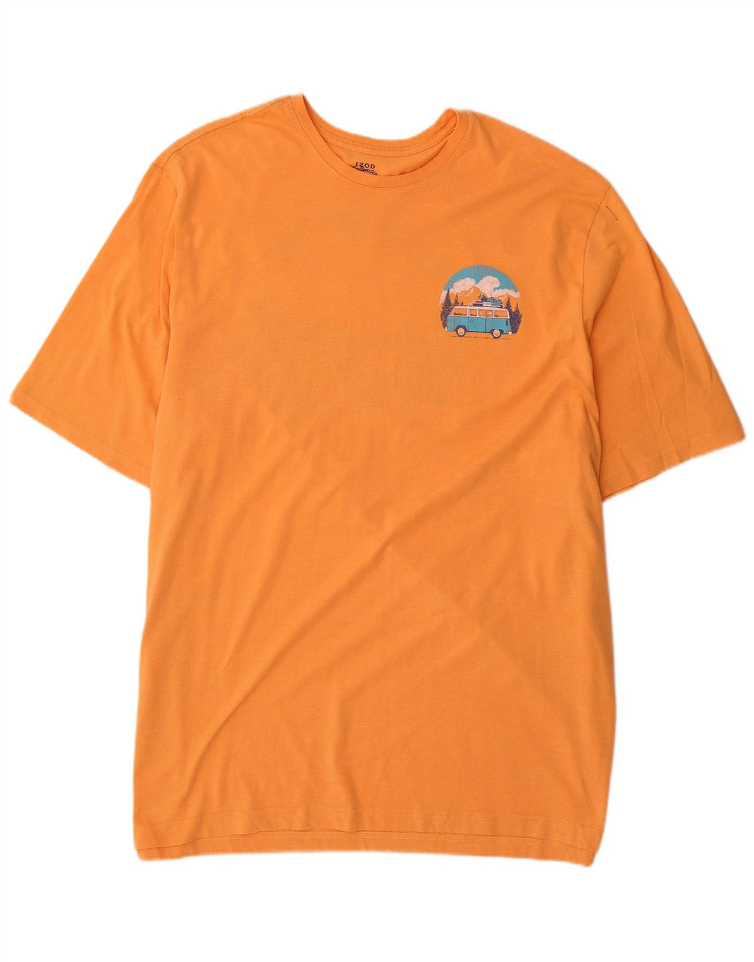 IZOD Herren Salt Water Graphic T-Shirt Top 2XL Orange Baumwolle