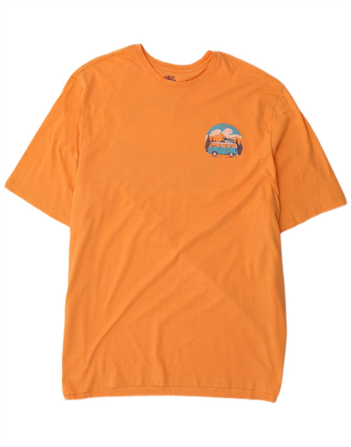 IZOD Herren Salt Water Graphic T-Shirt Top 2XL Orange Baumwolle