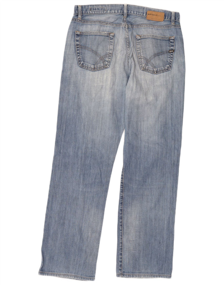 Gas Herren Straight Jeans W32 L30 Blaue Baumwolle