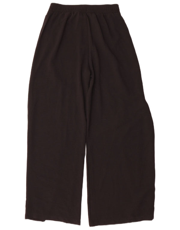 Zara Damen-Freizeithose mit hoher Taille und weitem Bein, Größe M, W30, L29, Schwarz