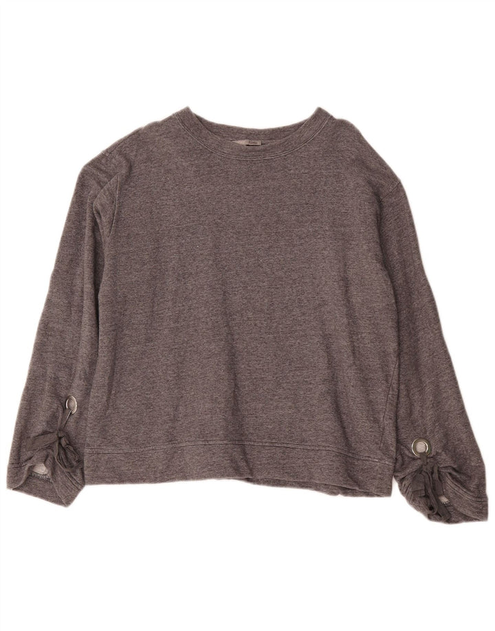 Zara Damen-Sweatshirt in Übergröße, Gr. 10, Größe S, Grau meliert