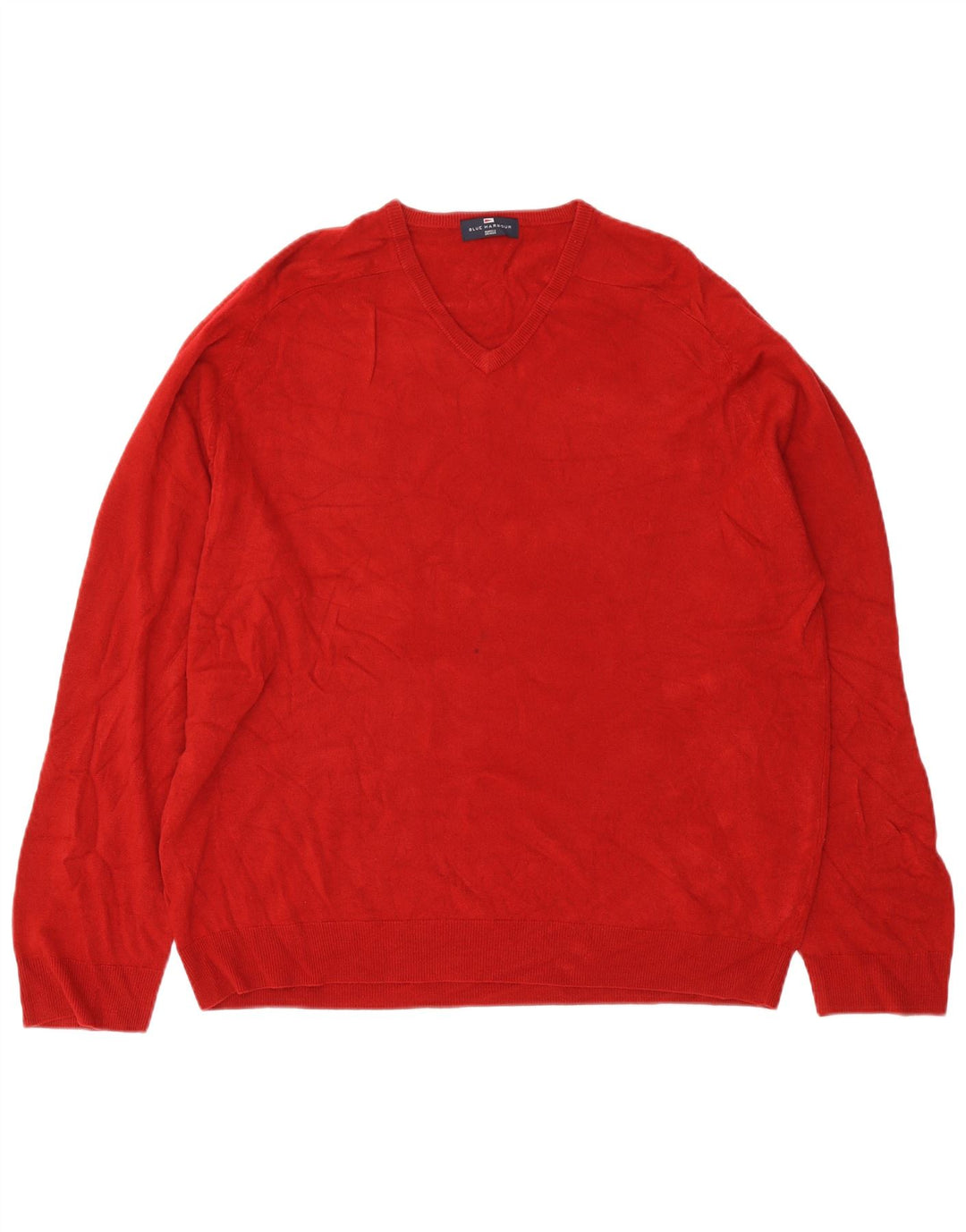 Marks & Spencer Herren-Pullover mit V-Ausschnitt, 2XL, rotes Acryl