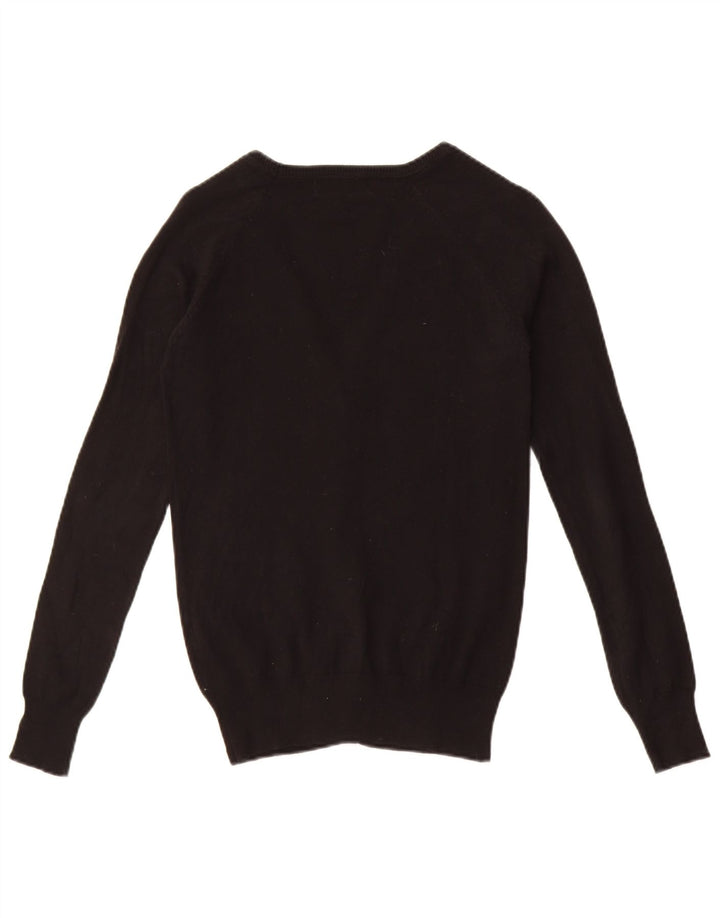 Zara Damen-Cardigan-Pullover UK 10 Small Schwarze Baumwolle