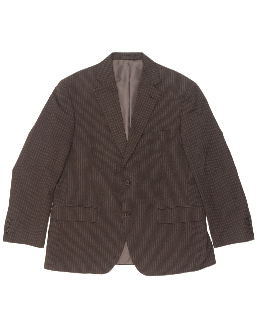 Marks & Spencer Herren-Blazer mit 2 Knöpfen, Gr. 42, groß, grau, Nadelstreifen
