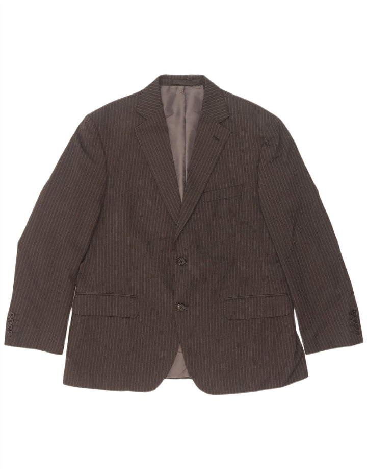 Marks & Spencer Herren-Blazer mit 2 Knöpfen, Gr. 42, groß, grau, Nadelstreifen