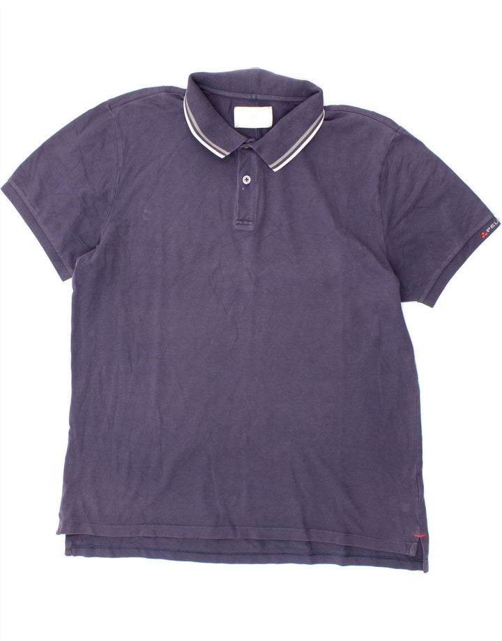 PEUTEREY Mens Polo Shirt Medium Navy Blue Cotton Vintage PEUTEREY and Second-Hand PEUTEREY from Messina Hembry 