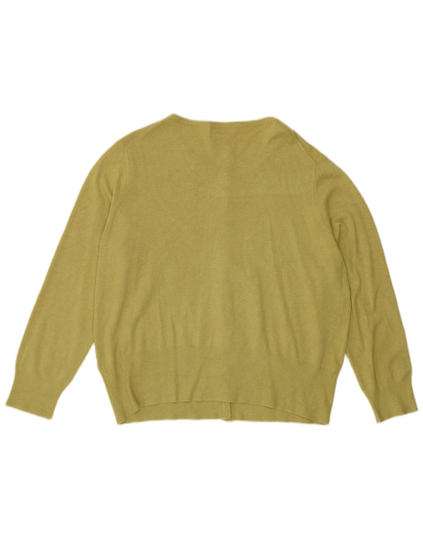 Marks & Spencer Damen Strickjacke Pullover UK 20 2XL Grüne Viskose