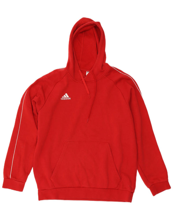 Adidas Herren Kapuzenpullover XL Rot Baumwolle Sport