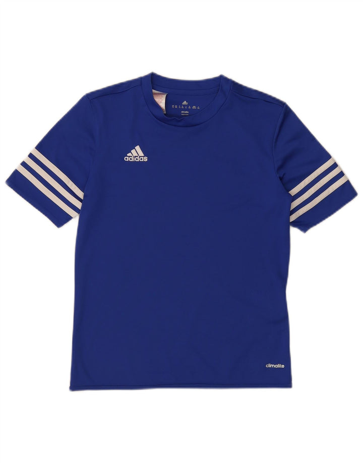 Adidas Jungen Climalite T-Shirt Top 11–12 Jahre groß blau Polyester