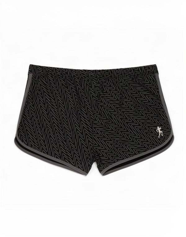 Adidas Damen Climalite Sport Shorts UK 14 Large Schwarz Chevron Polyester