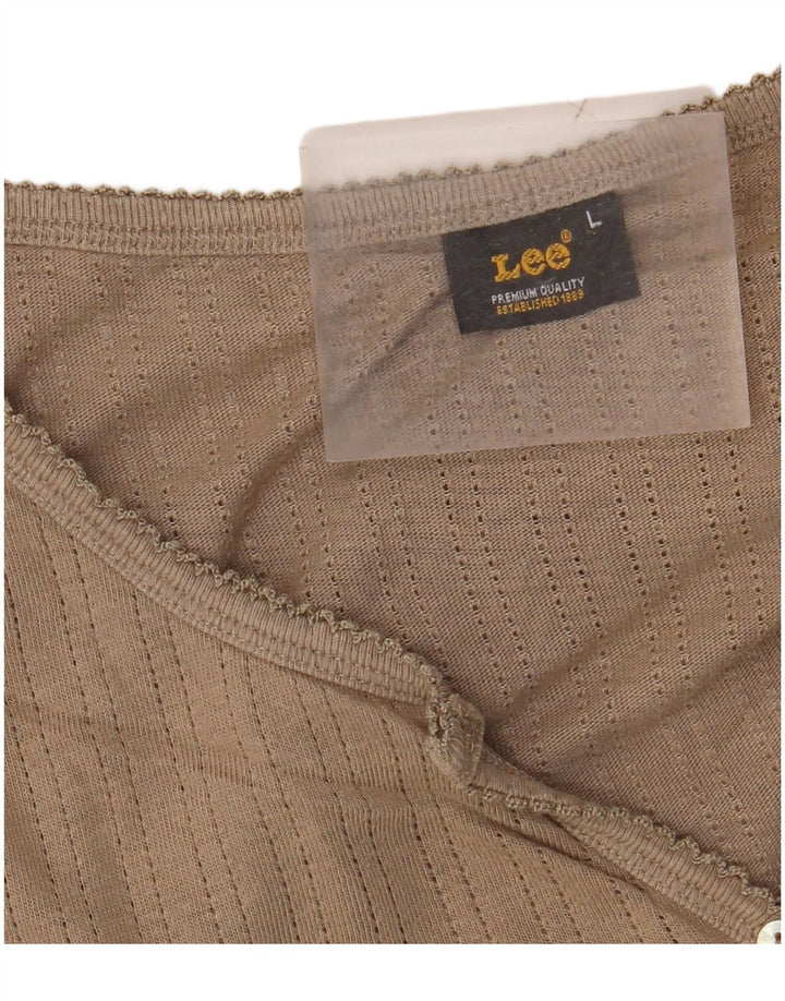 Lee Damen Top Langarm UK 14 Large Beige