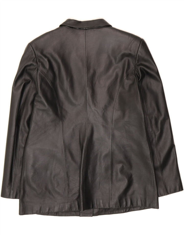 SUMMIT Womens Leather Jacket UK 20 2XL Black Leather Vintage Summit and Second-Hand Summit from Messina Hembry 