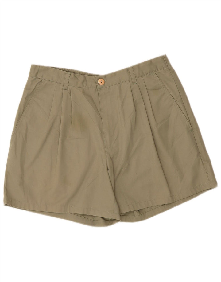 Vintage Damen Pegged Chino Shorts IT 46 Large W32 Khaki Polyester