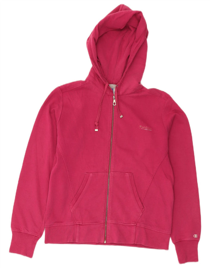 CHAMPION Damen Heritage Classics Zip Hoodie Pullover UK 16 Large Pink