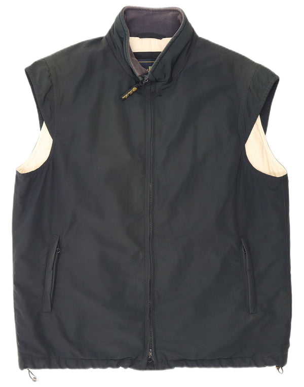Loro Piana Herrenweste UK 42 XL Schwarze Schurwolle