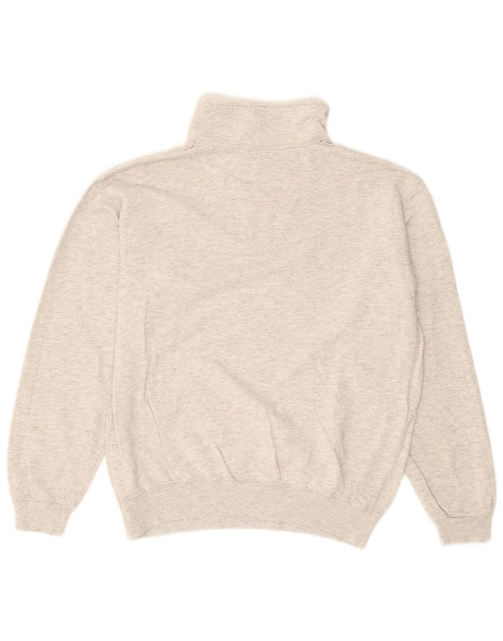Champion Herren-Sweatshirt mit Reißverschluss am Hals, mittelgrau gesprenkelte Baumwolle