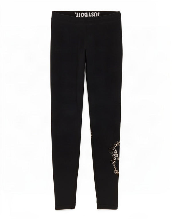 Nike Womens Graphic Leggings UK 8 Small Schwarz Baumwolle