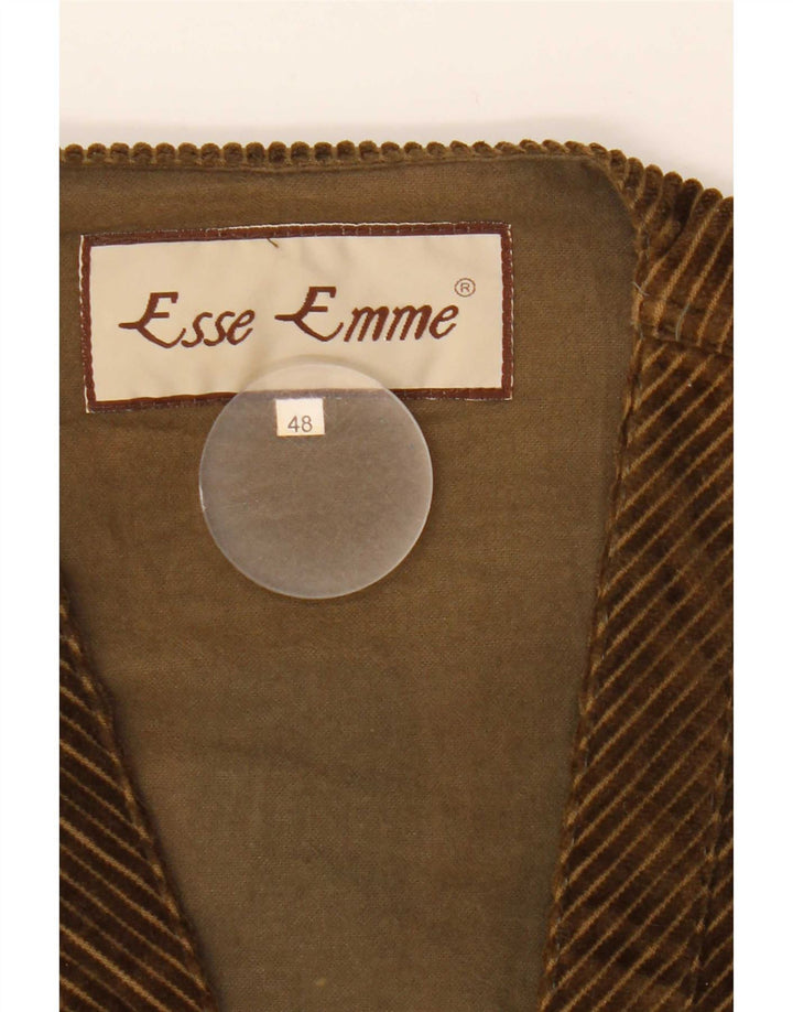 ESSE EMME Herren Cordweste IT 48 Medium Khaki Baumwolle
