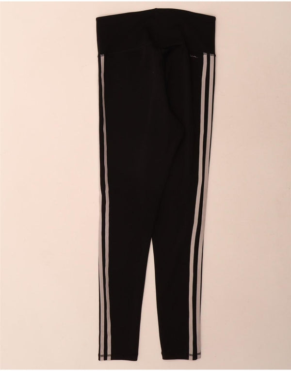 Adidas Damen Climalite Leggings UK 8/10 Small Schwarz Polyester