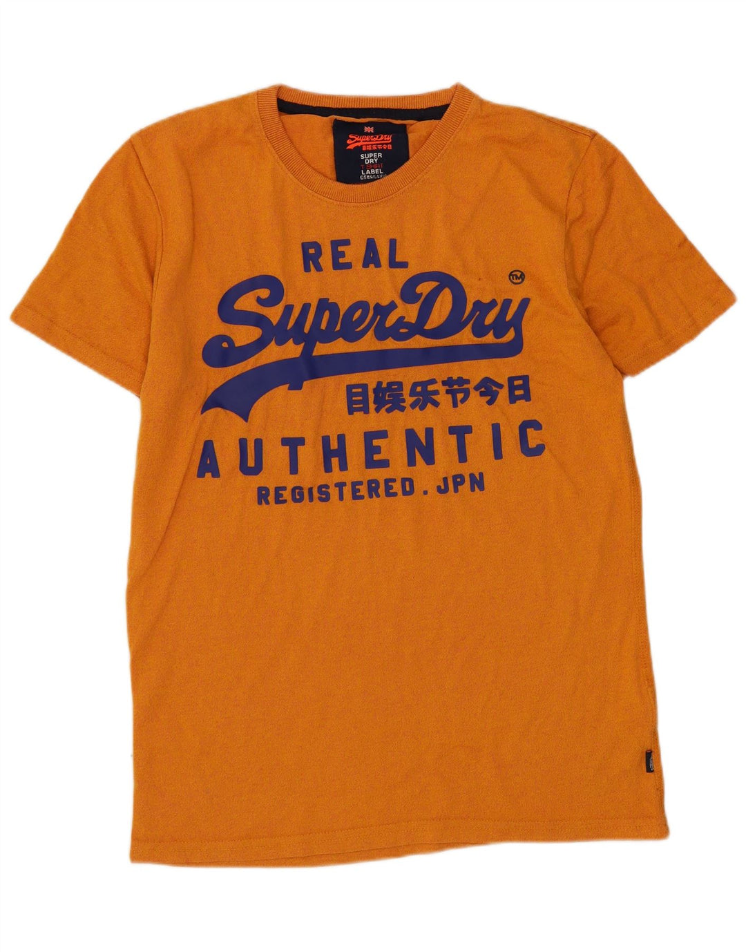 Superdry Herren Grafik-T-Shirt-Oberteil, Größe S, Orange, Baumwolle