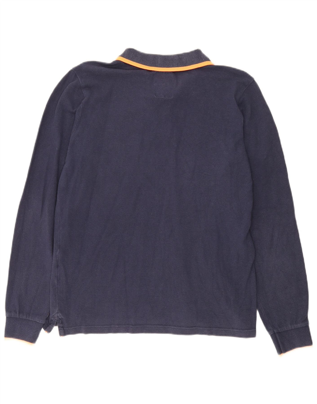 North Sails Herren-Langarm-Poloshirt, mittelmarineblaue Baumwolle
