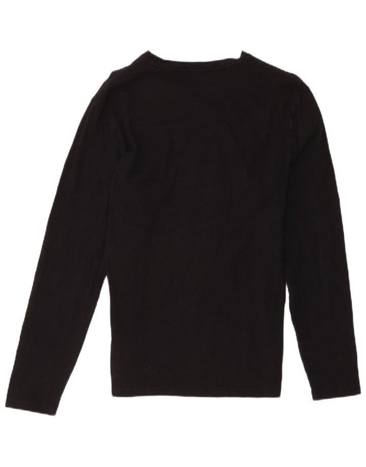 Hugo Boss Herren-Top, langärmelig, mittelschwarz, Baumwolle