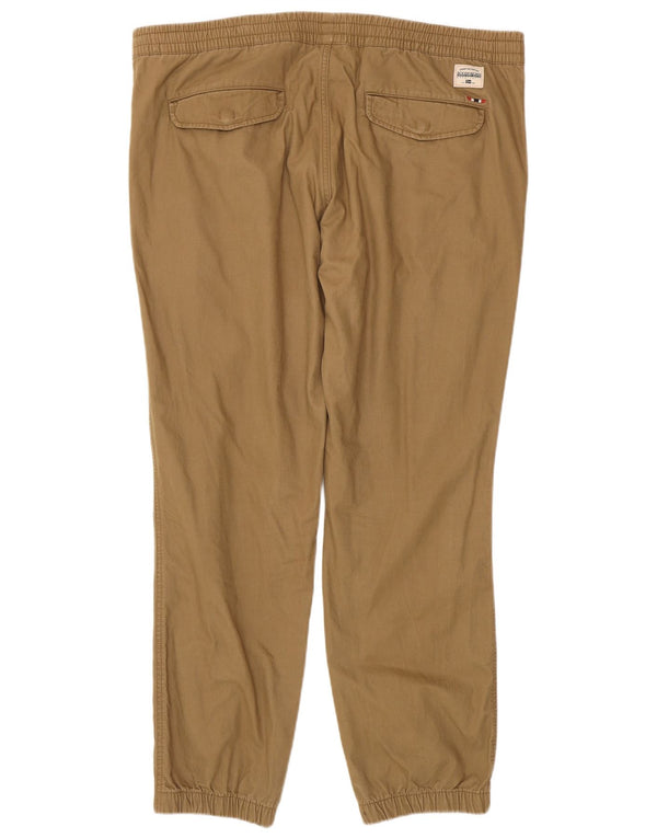 Napapijri Herren Jogger Freizeithose 3XL W46 L31 Beige Baumwolle