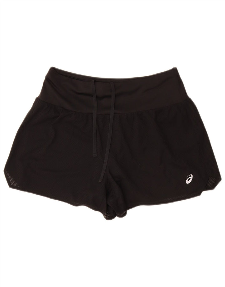 Asics Damen Sportshorts UK 12 Medium Schwarz Polyester