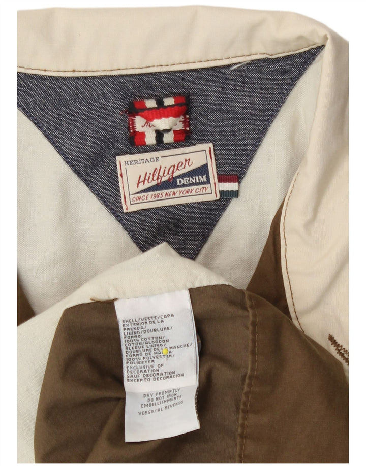 Tommy Hilfiger Herren Bomberjacke UK 38 Medium Khaki Baumwolle