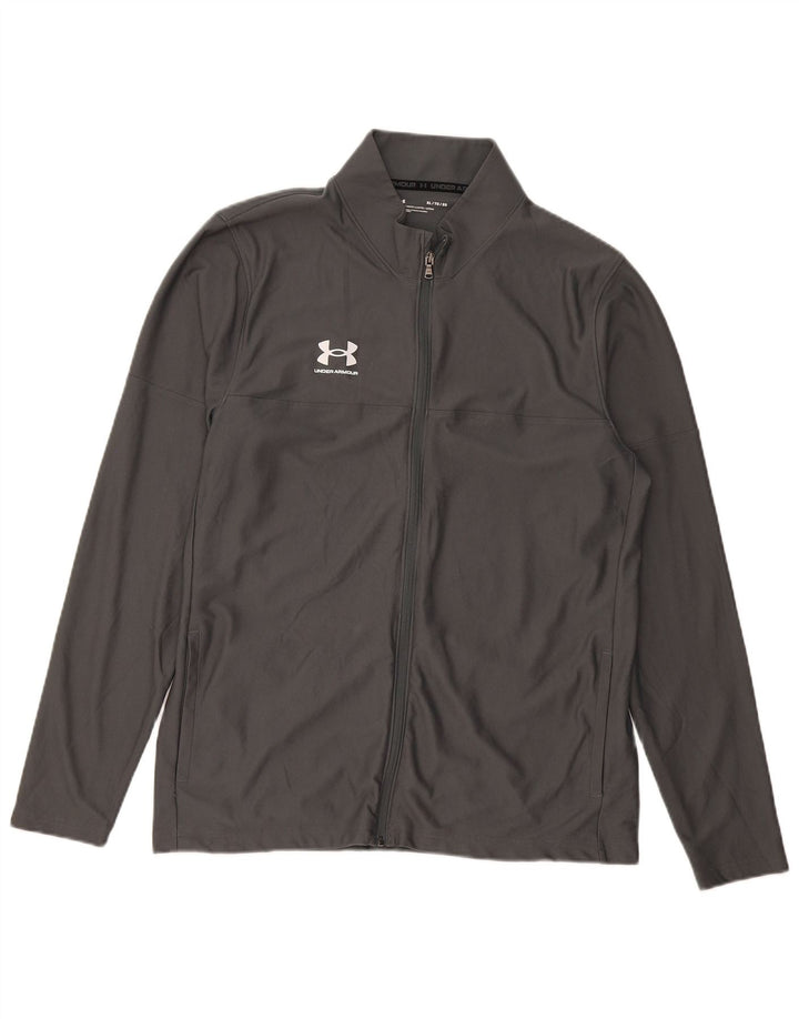 UNDER ARMOUR Mens Fitted Tracksuit Top Jacket XL Grey Polyester