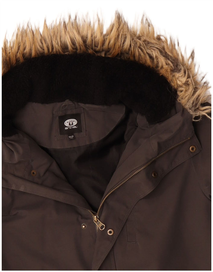 Animal Jungen-Parka mit Kapuze, 13–14 Jahre, Grau