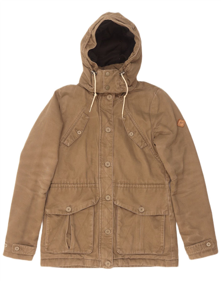O'Neill Damen-Parka mit Kapuze, UK 14, mittelbeige Baumwolle